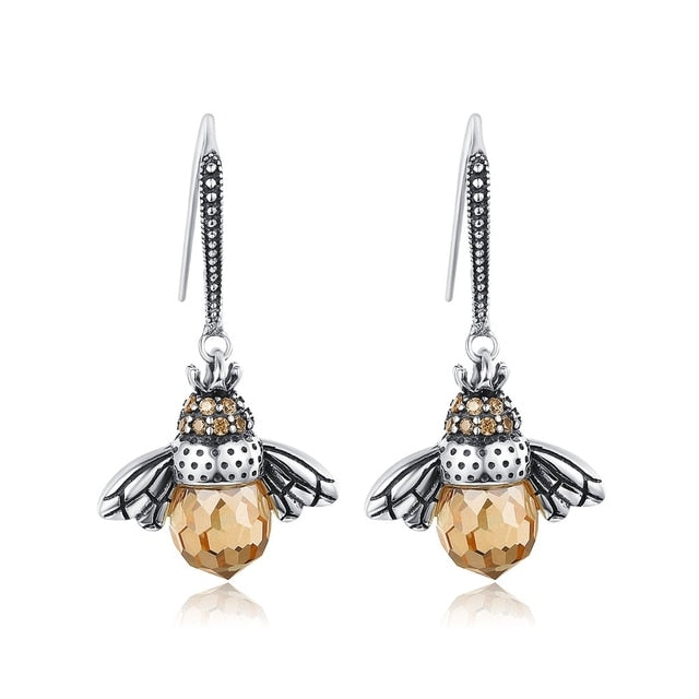 Bee Drop Earrings - Looking for their Beehive!