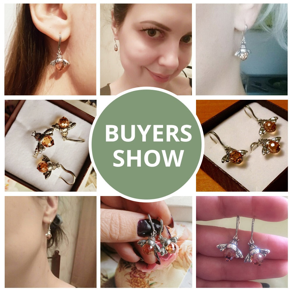 Bee Drop Earrings - Looking for their Beehive!